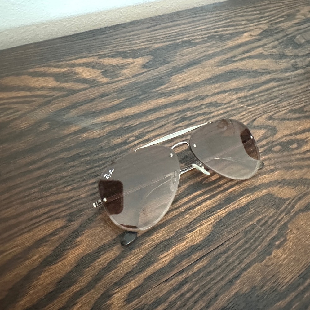 Ray-Ban Silver Frame Sunglasses with Brown Lenses